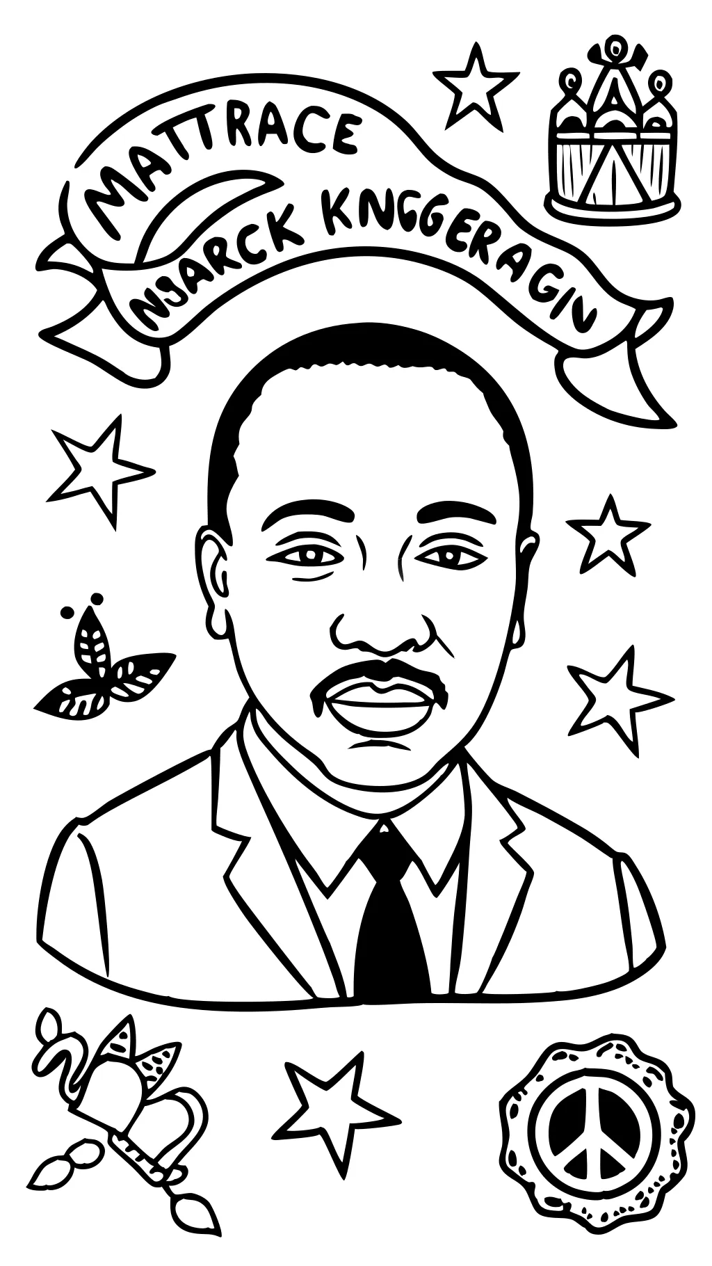 coloriages de jour de la journée de Jr Martin Luther King